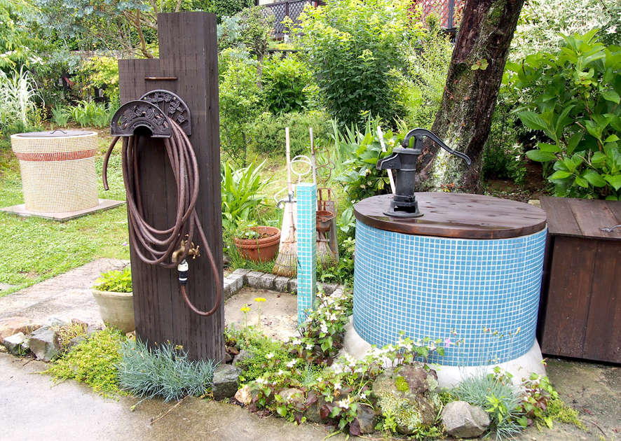 ガーデンオブジェ,井戸のアクセサリー,水栓